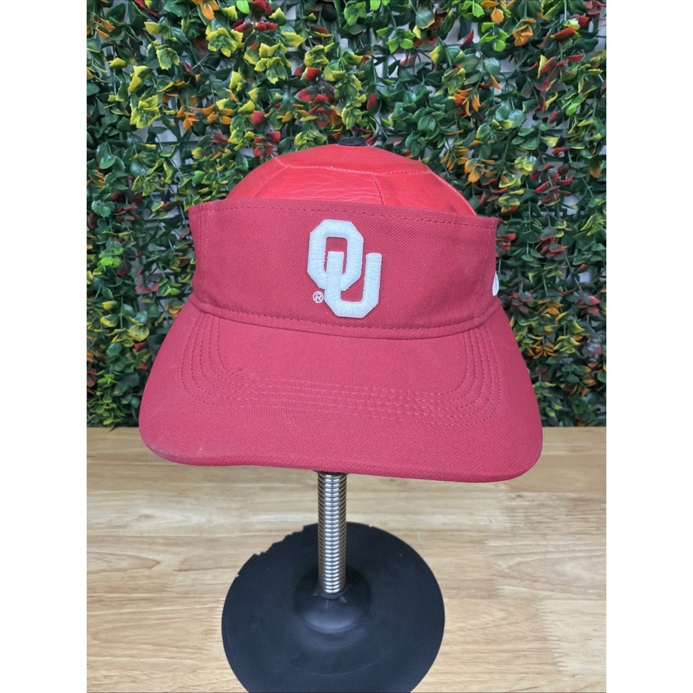 Nike Oklahoma Sooners Aerobill Visor 29572X Red White Cap Hat Adjustable NCAA